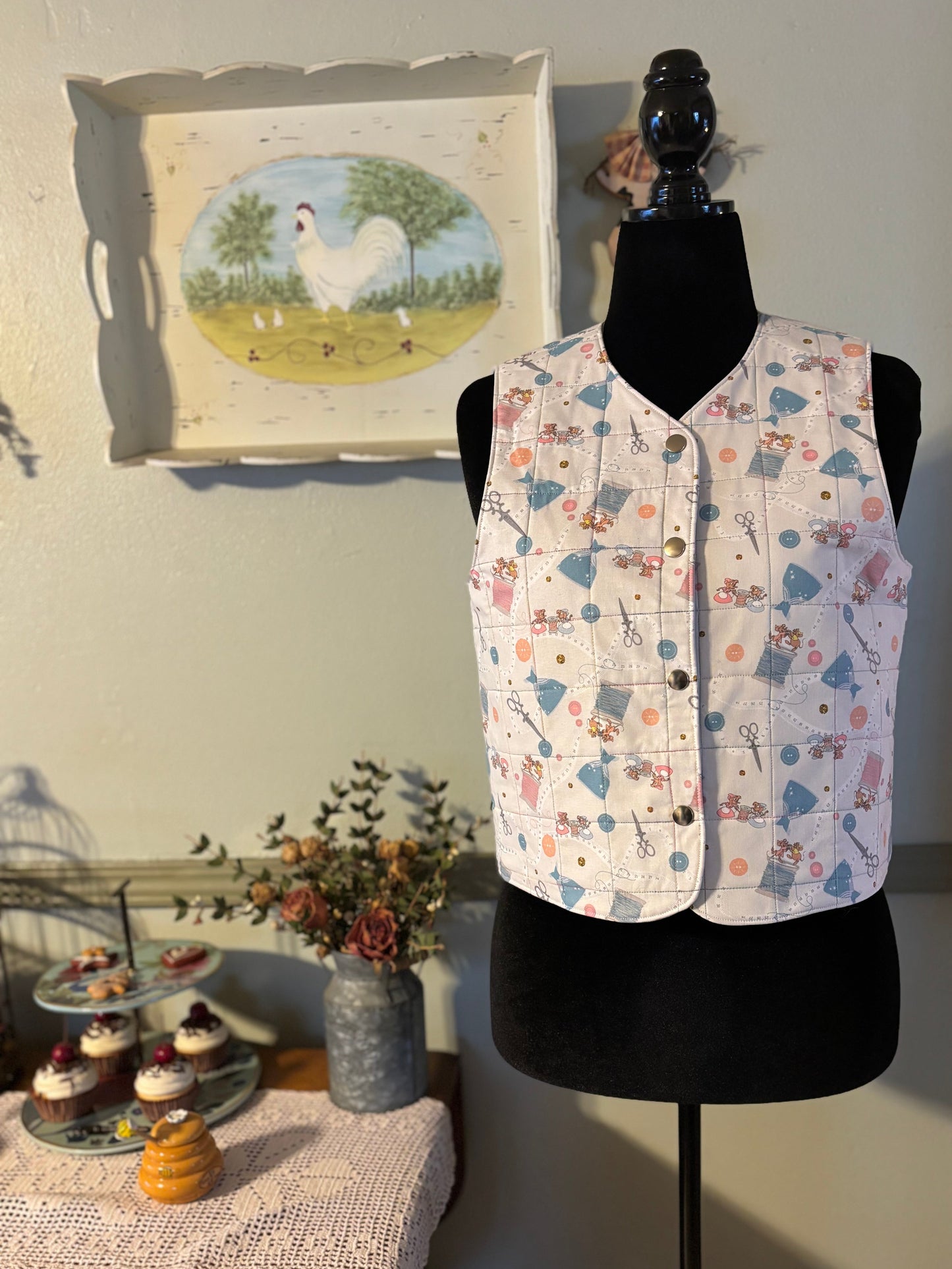 Jaq and Gus Sewing Quilted Cotton Vest
