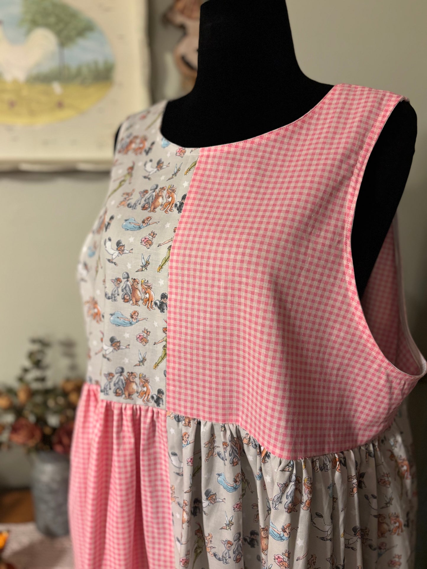 Peter Pan Pink Gingham Baby Doll Dress