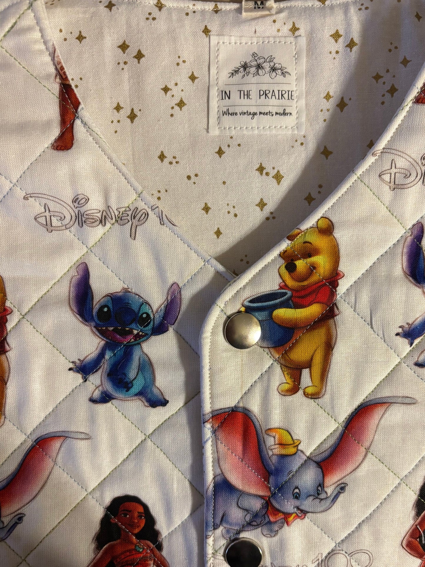 100 Years Disney Characters Quilted Cotton Vest