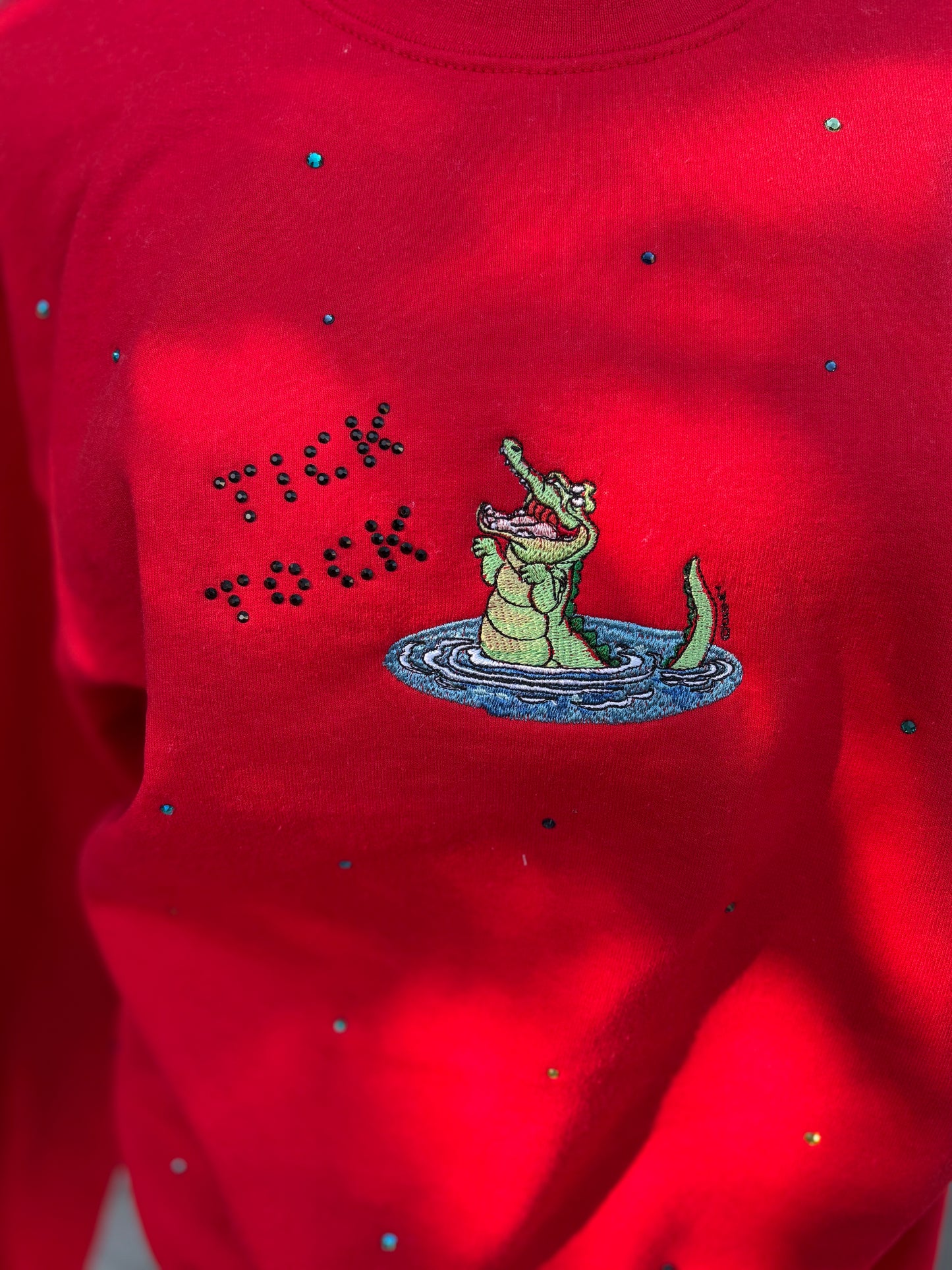 Peter pan Croc Jeweled Embroidered Sweatshirt