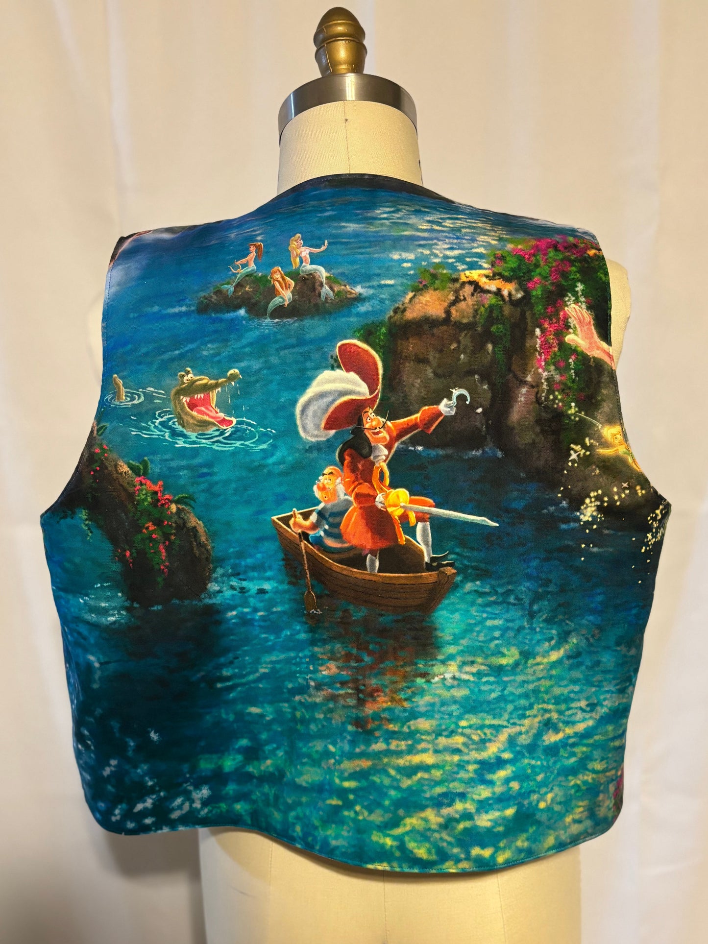 Disney Inspired Quilted Thomas Kinkade Fabric Panel Vest